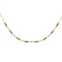 Delicate mixed metal necklace with turquoise heishi bead accents